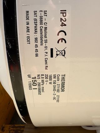 Termo Eléctrico Thermor 150L VM 150