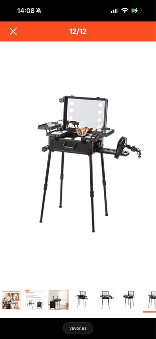 Maletín Tocador con Luces y Ruedas