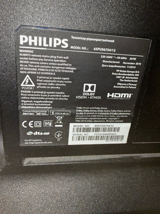 Televisor Philips 65” Ambilight