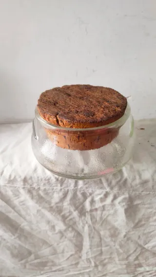 Gran tarro antiguo cristal con tapa corcho