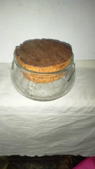 Gran tarro antiguo cristal con tapa corcho