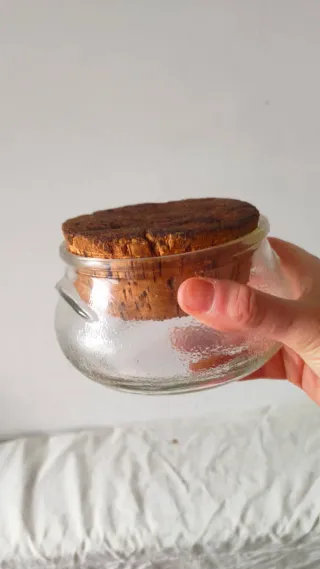 Gran tarro antiguo cristal con tapa corcho