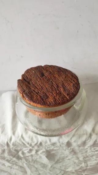 Gran tarro antiguo cristal con tapa corcho