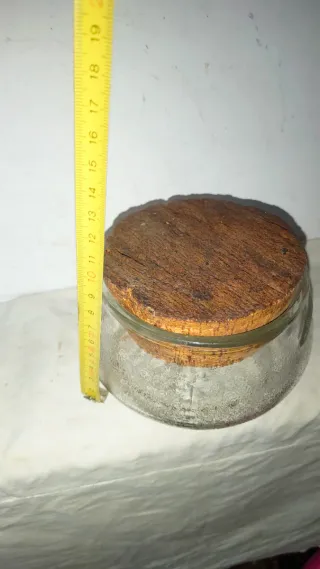 Gran tarro antiguo cristal con tapa corcho