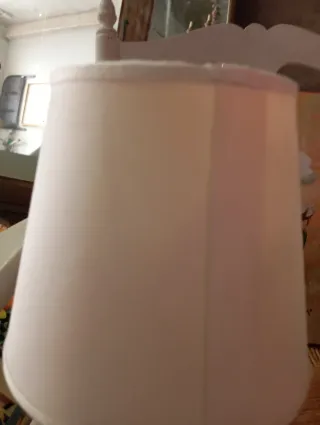 Coppia di abat-jour in tessuto e metallo