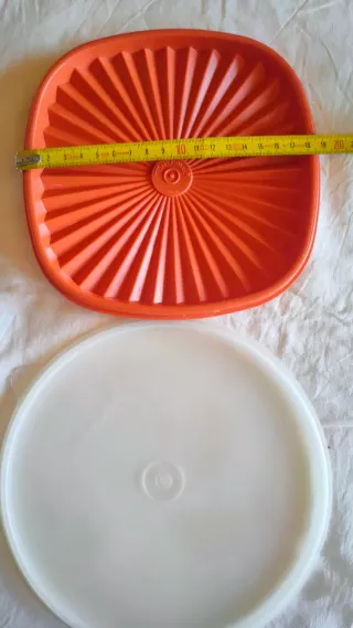 Coperchi Tupperware Arancione e Trasparente