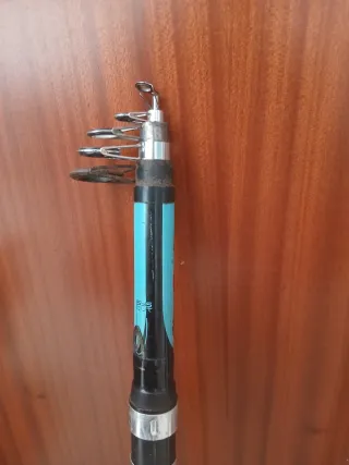 2 cañas de pesca telescópicas