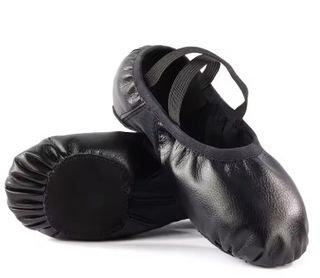 Sapatilhas de Ballet Pretas em Couro nº 37