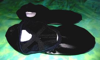 Sapatilhas de Ballet Pretas em Couro nº 37