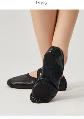 Sapatilhas de Ballet Pretas em Couro nº 37