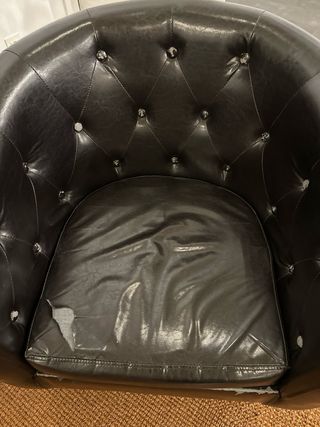Butaca negra de polipiel