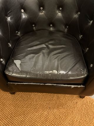 Butaca negra de polipiel
