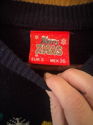 Jersey navideño de chico talla S Merry Christmas