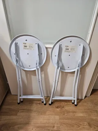 2 Taburetes Plegables Metal/Plástico
