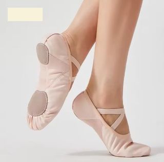 Sapatilhas de Ballet Rosa em Couro nº 37