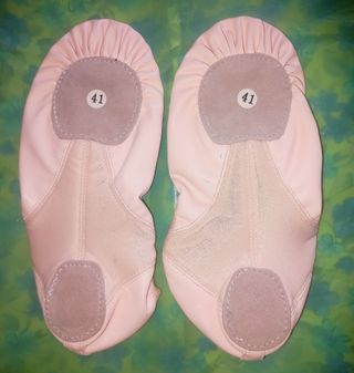 Sapatilhas de Ballet Rosa em Couro nº 37