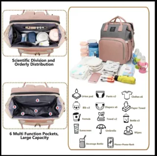 Mochila cuna/cambiador Bebé  USB