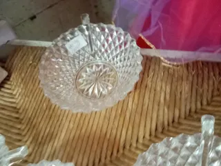 Servizio 6 piattini in vetro