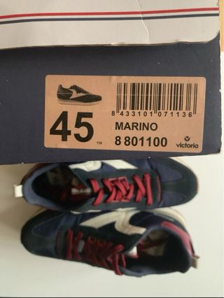 Zapatillas Victoria Talla 45 Azul/Blanco
