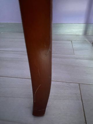 Mesa extensible + 4 sillas, madera maciza, comedor