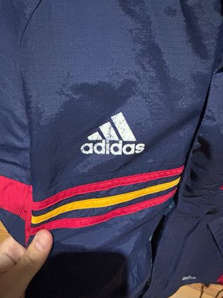 Chubasquero Vintage España Adidas Azul/Rojo