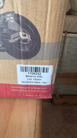 Bateria gel para campe r y van camperizada12v150ah