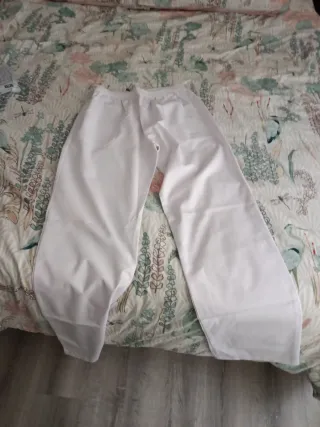 Pantalón de trabajo blanco talla G