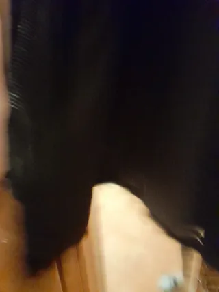 Chaqueta pelo sintético negra