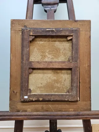 Óleo Virgen con Niño S. XVII