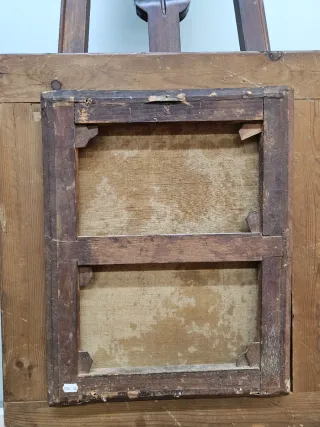 Óleo Virgen con Niño S. XVII