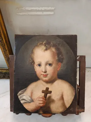 Óleo sobre tela adherida a tabla. C. 1730. Niño J