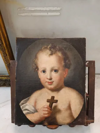 Óleo sobre tela adherida a tabla. C. 1730. Niño J