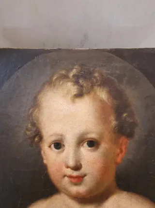 Óleo sobre tela adherida a tabla. C. 1730. Niño J