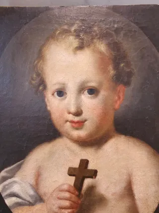 Óleo sobre tela adherida a tabla. C. 1730. Niño J