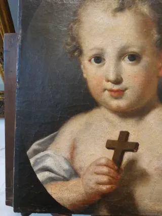 Óleo sobre tela adherida a tabla. C. 1730. Niño J