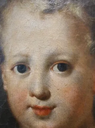 Óleo sobre tela adherida a tabla. C. 1730. Niño J