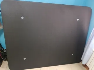 Somier tapizado negro 150cm