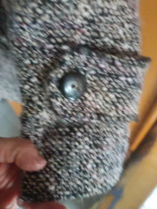 Chaquetón Tweed Negro y Gris