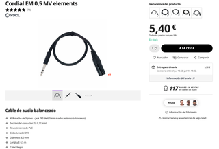Cables Pro Audio XLR y Jack