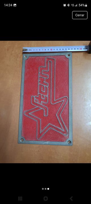 Placa Savelli Metal Roja Brescia Italia