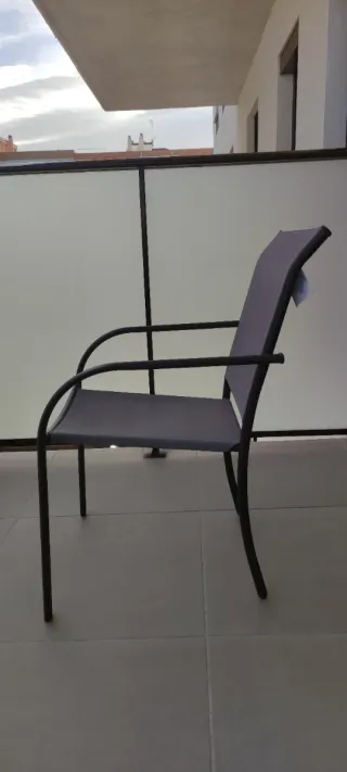 Mesa y 6 sillas terraza aluminio