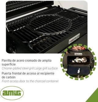 Amig - Barbacoa Fireplus Portátil de Carbón | Barb
