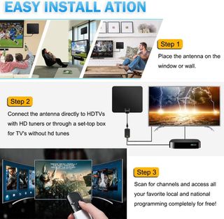 Antena de TV, Boyoye Antena de TV interior para Fr