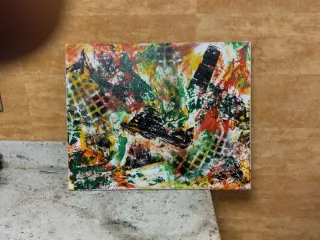 Cuadro abstracto multicolor