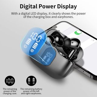 Auriculares Inalámbricos, Bluetooth 5.3 con HD Mic