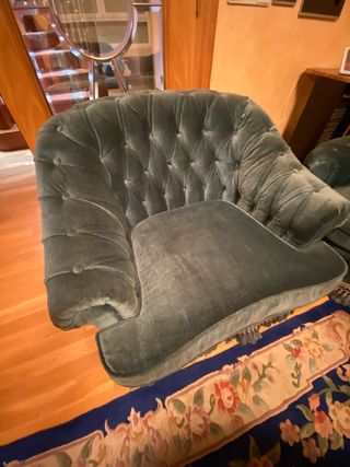 Sofá 4 plazas y 2 sillones terciopelo