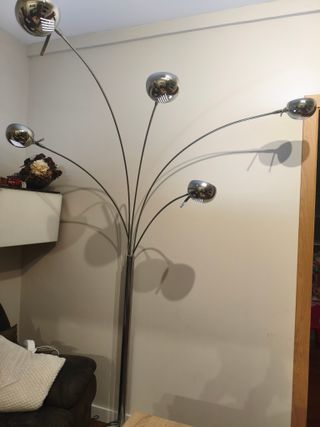 Lámpara de pie arco con 5 luces