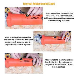 RUNCCI-YUN 40PCS Cepillos de carbono para motor,Ce