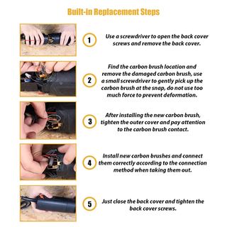 RUNCCI-YUN 40PCS Cepillos de carbono para motor,Ce