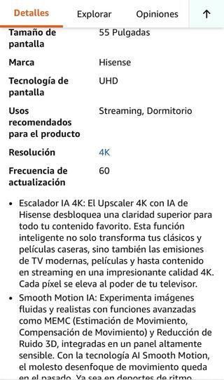 Smart TV Hisense 55 4K UHD Nueva sin estrenar